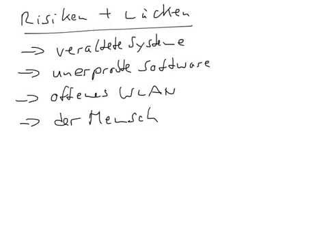 Sicherheitsrisiken und Sicherheitslücken