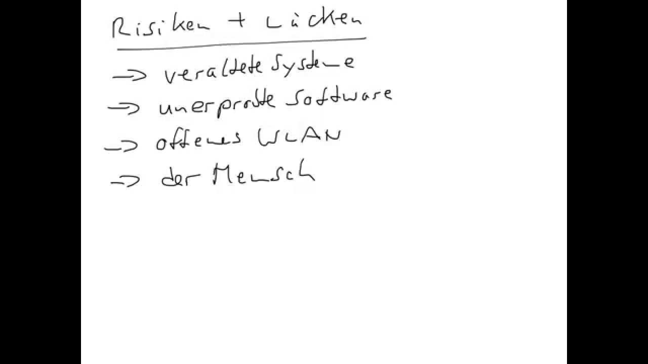 Wichtige Sicherheitsrisiken in Kommunikationssystemen – Aufzeichnung der DHBW Stuttgart