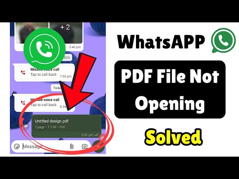 How To Fix WhatsApp PDF File Not Opening | How To Open PDF Files in WhatsApp