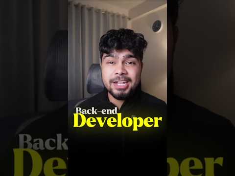 Want to become a Backend Developer?? - Learn Now!! #coding #developer