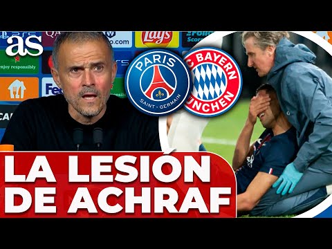 LUIS ENRIQUE explica las LESIONES de ACHRAF HAKIMI y DEMBÉLÉ | PSG vs. BAYERN MÚNICH (1-2)