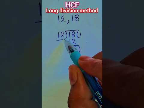 hcf by long division method or Euclidean algorithm method