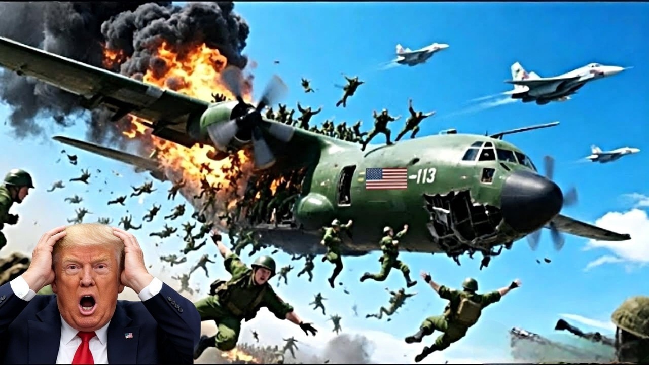 2 Russian Su-57s Destroy 9 US C-130s with 4,500 Troops