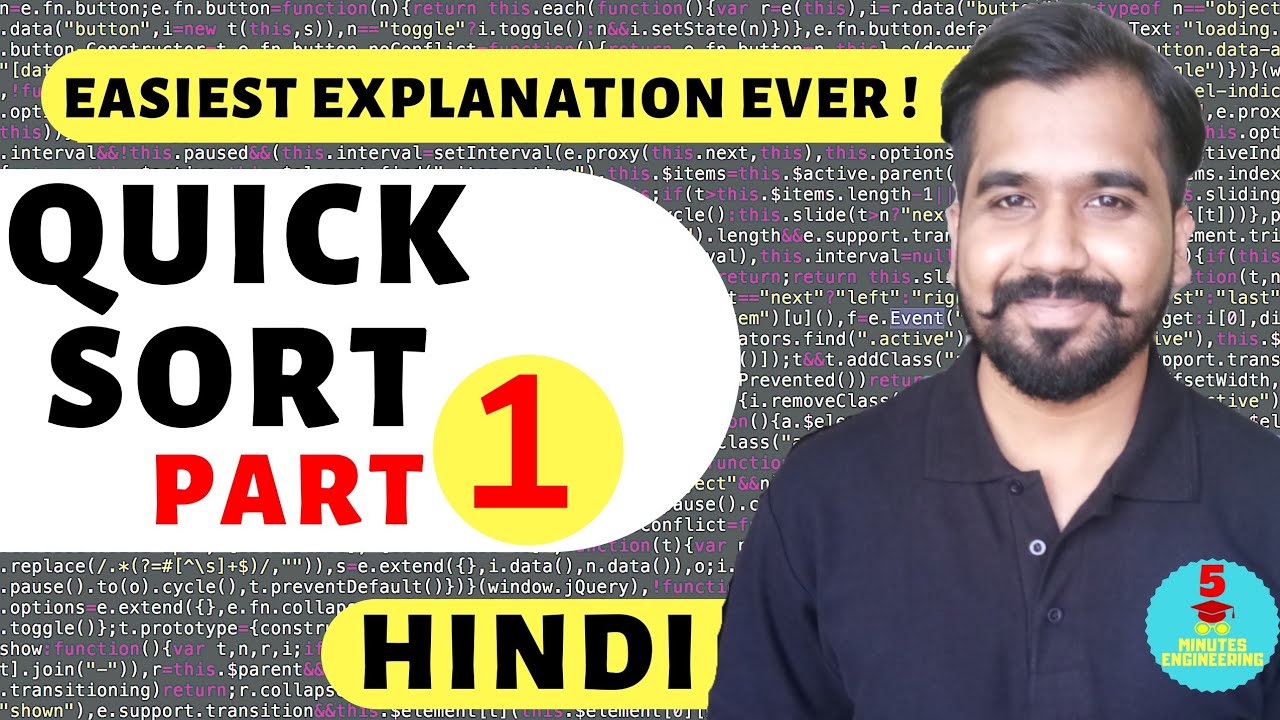 Quick Sort Algorithm Explained with Example (Hindi)