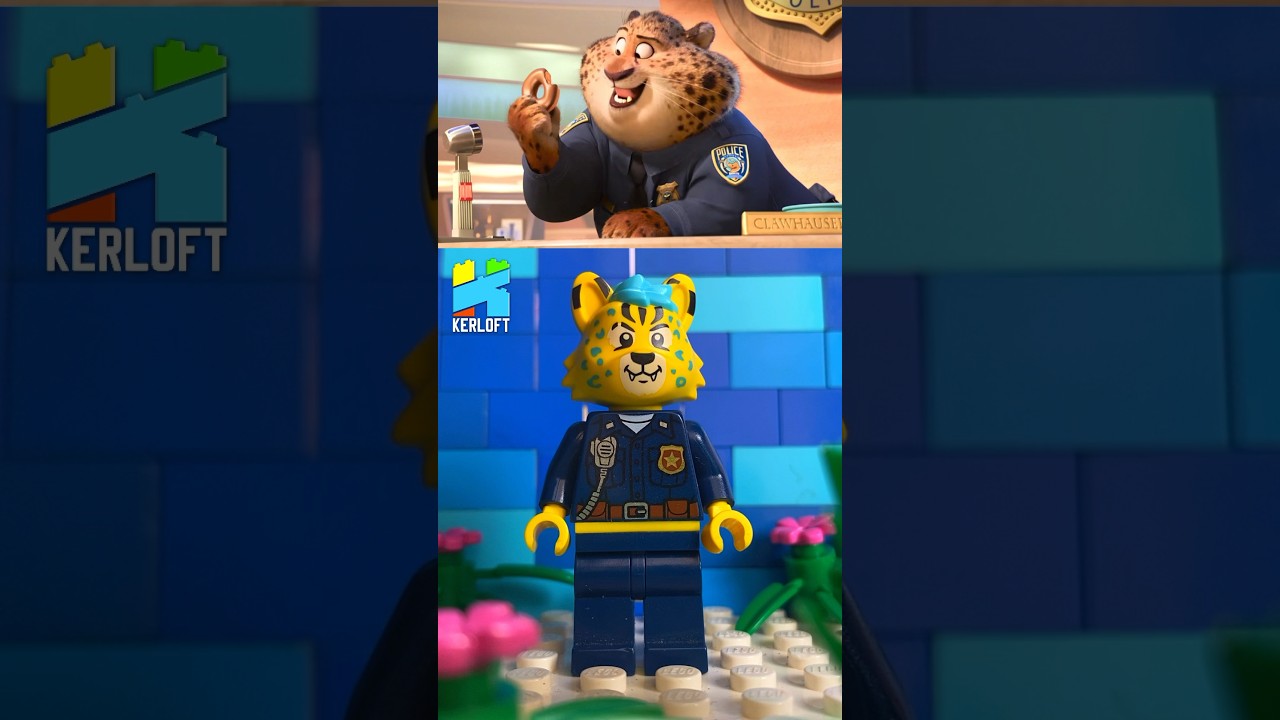 Build Officer Clawhauser in LEGO from Zootopia