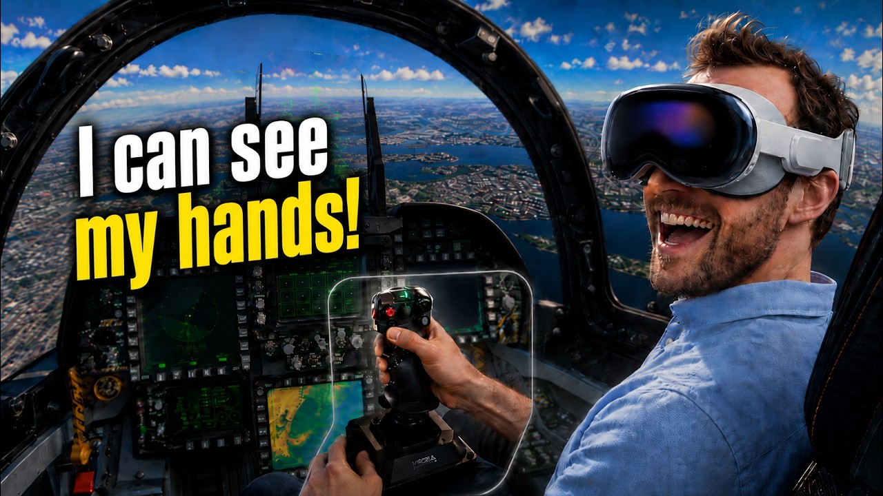 MSFS & DCS on Vision Pro with Joystick Passthrough ✈️