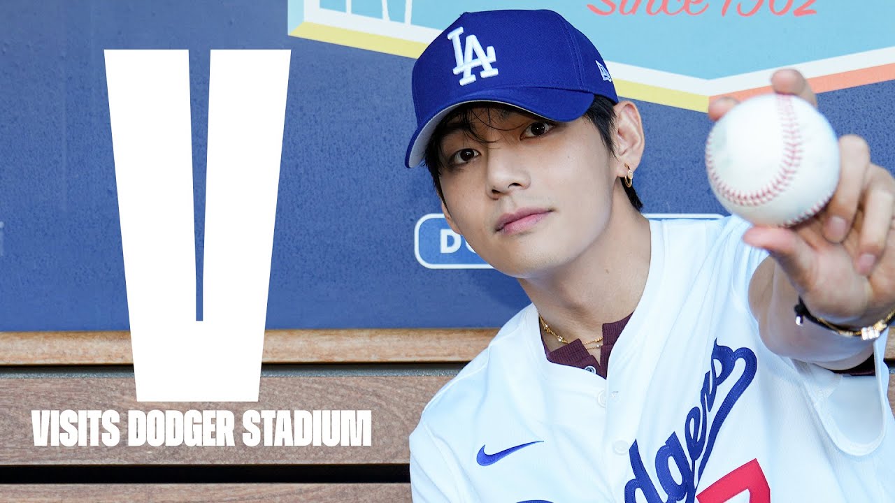BTS's V Spotted at Dodger Stadium β A Star-Studded Visit! β