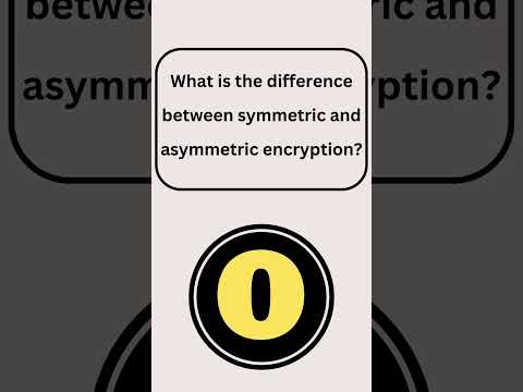 What is the difference between symmetric and asymmetric encryption #money #shorts