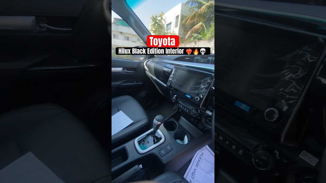 2025 Toyota Hilux Black Edition Interior 🖤