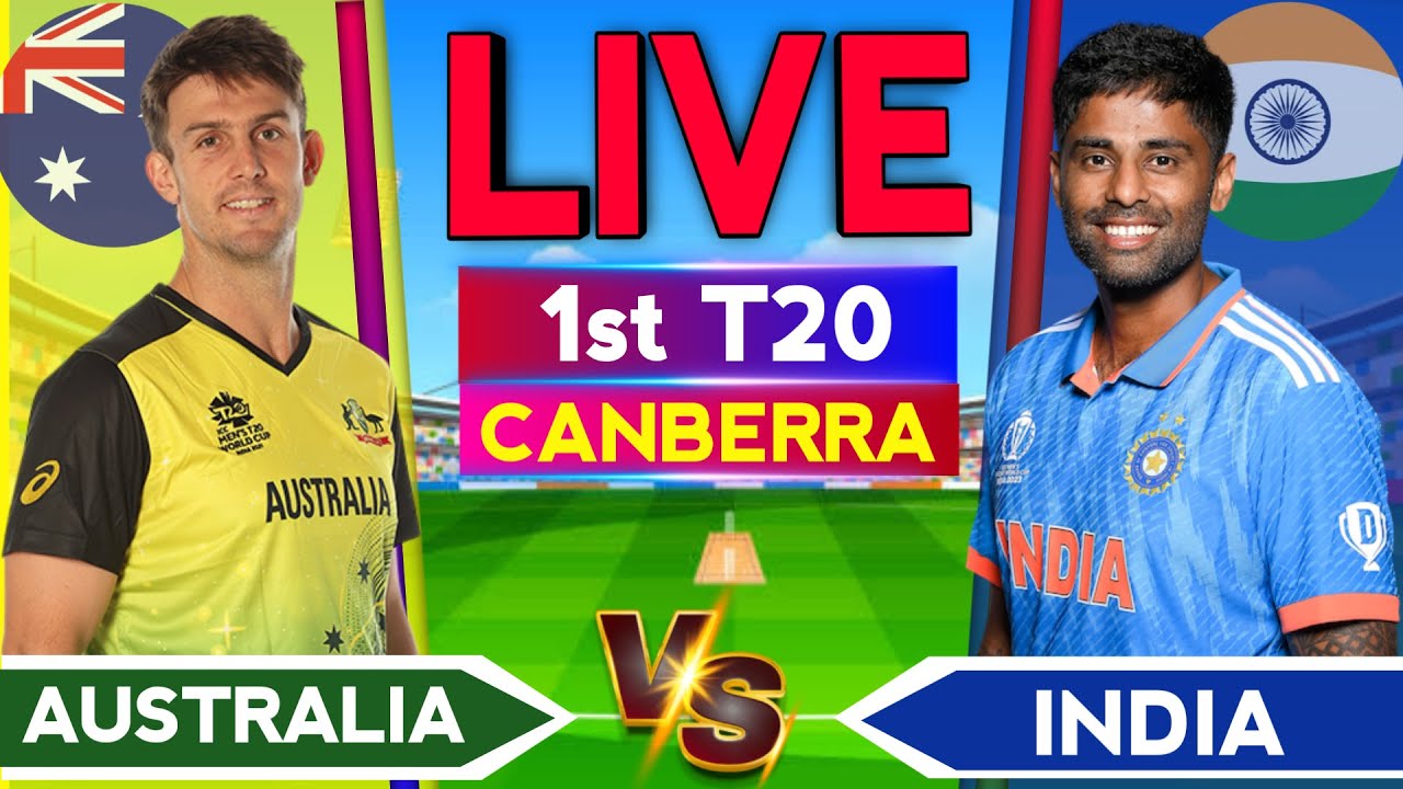 🔥 Live: India vs Australia 1st T20 Match | Real-Time Score & Commentary