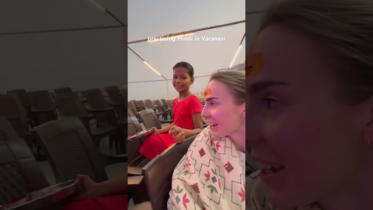 Sweet Chat Before Ganga Aarti in Varanasi 🌸