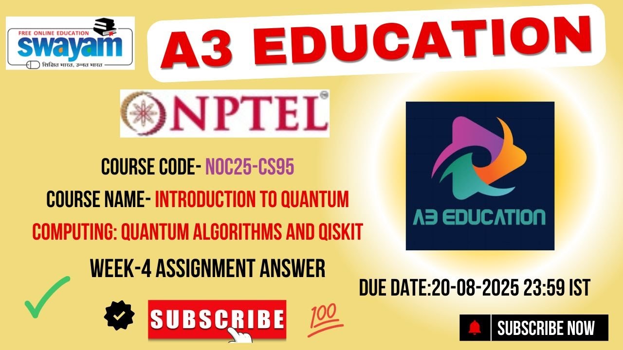 NPTEL Quantum Computing Week 4: Quantum Algorithms & Qiskit Assignment Solutions 🧑💻
