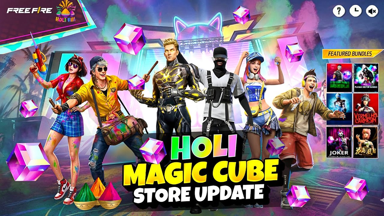 Holi Magic Cube Store Update in Free Fire 🥳| Free Fire New Event |Ff New Event | Ff New Event Today