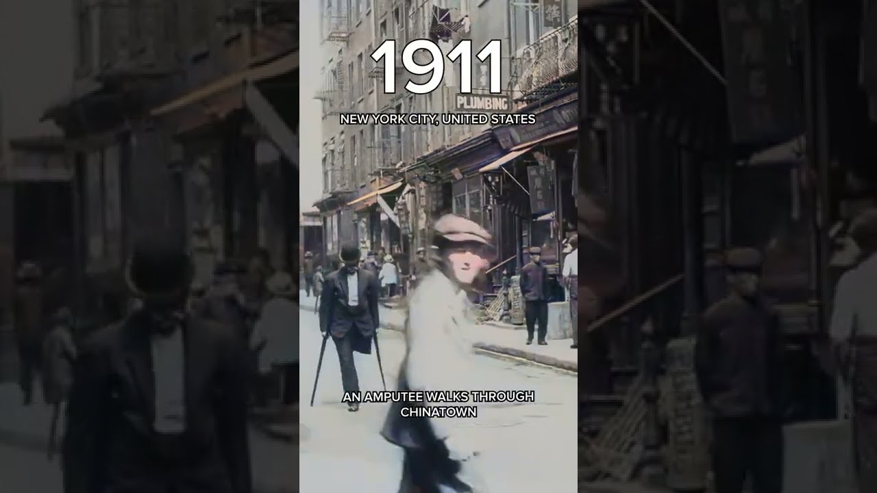 NYC 1911 Restored Footage of Chinatown 🗽