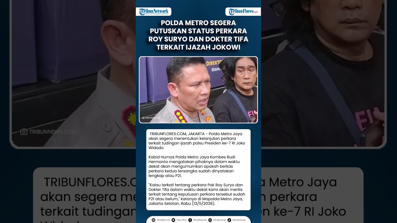 Polda Metro Decides on Roy Suryo & Dr. Tifaโs Jokowi Ijazah ๐