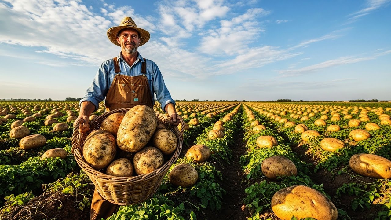 Modern Machinery Harvests Thousands of Tons of Potatoes 🥔