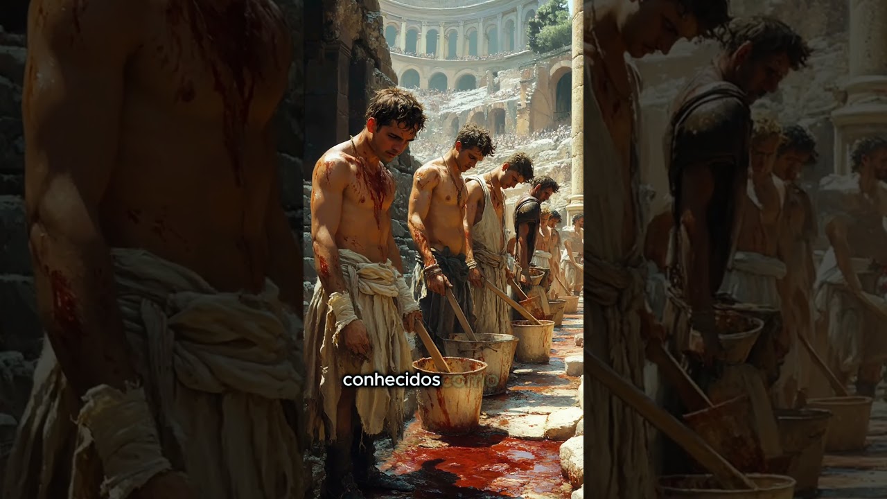 Quem era responsável pela limpeza do Coliseu após as batalhas?