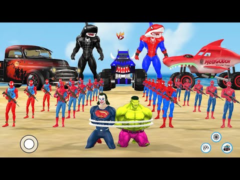 Siêu nhân nhện🔴Game playing as SPIDER-MAN CARS Monster Truck Rescue SUPERMAN || Action Game GTA 6
