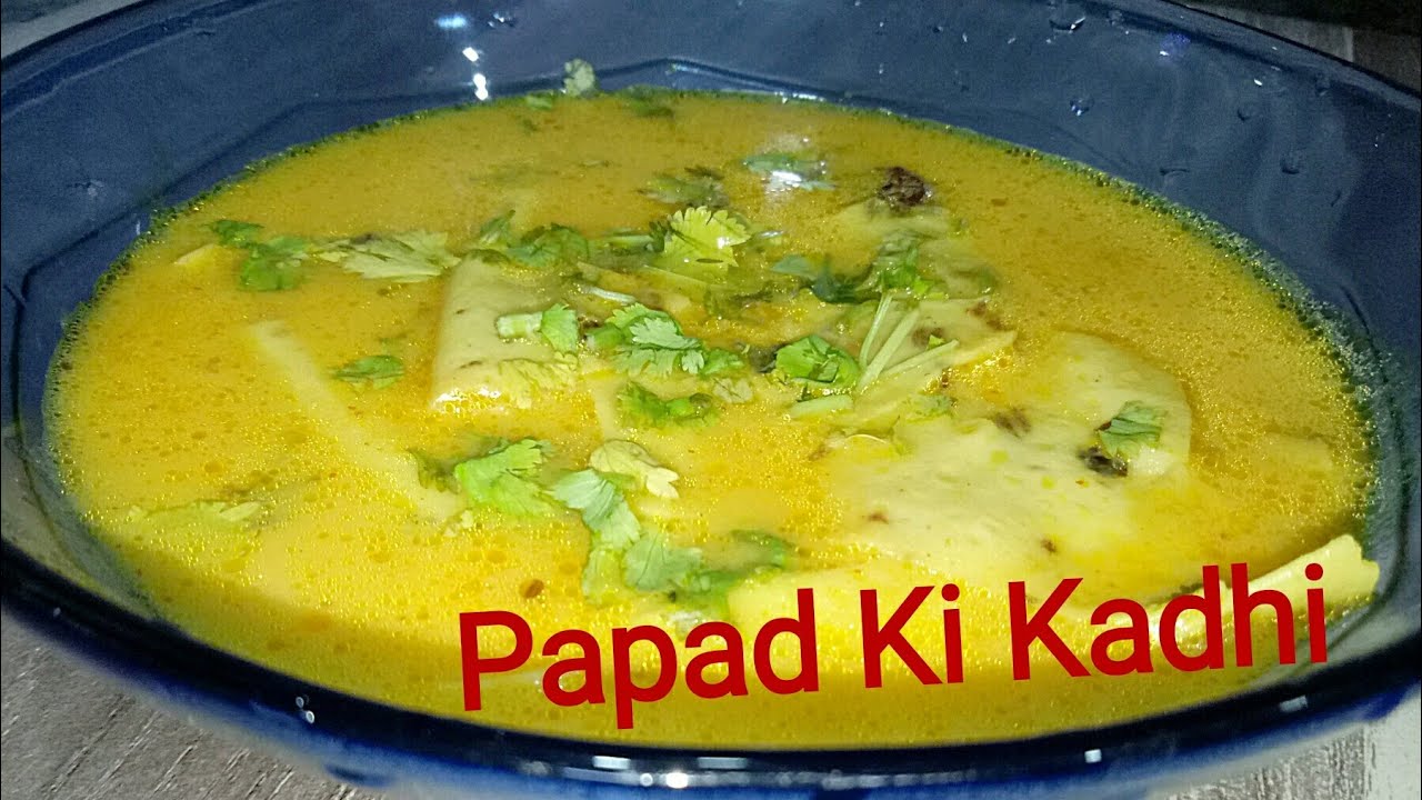 Authentic Rajasthani Papad Ki Kadhi 🍛 | Easy Recipe by Nisha's Cook Book