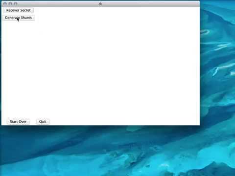 Shamir Secret Sharing GUI