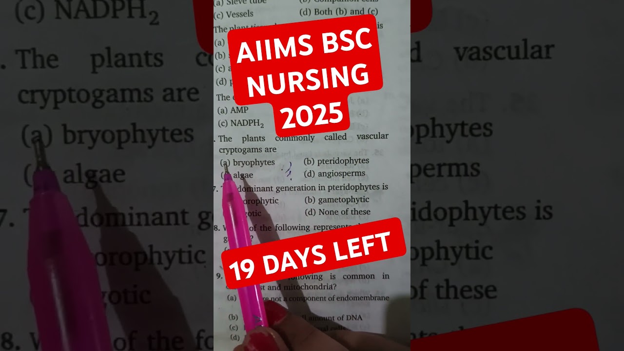 AIIMS BSC Nursing 2025 Biology Past Questions 📚