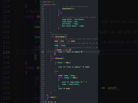 C++ | Doubly Linked List | Deletion at beginning