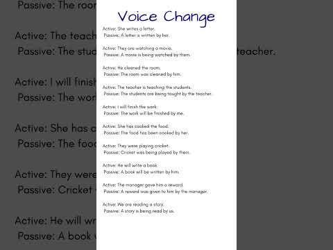 Active and Passive Voice In English Grammar Examples for Competitive Exams!