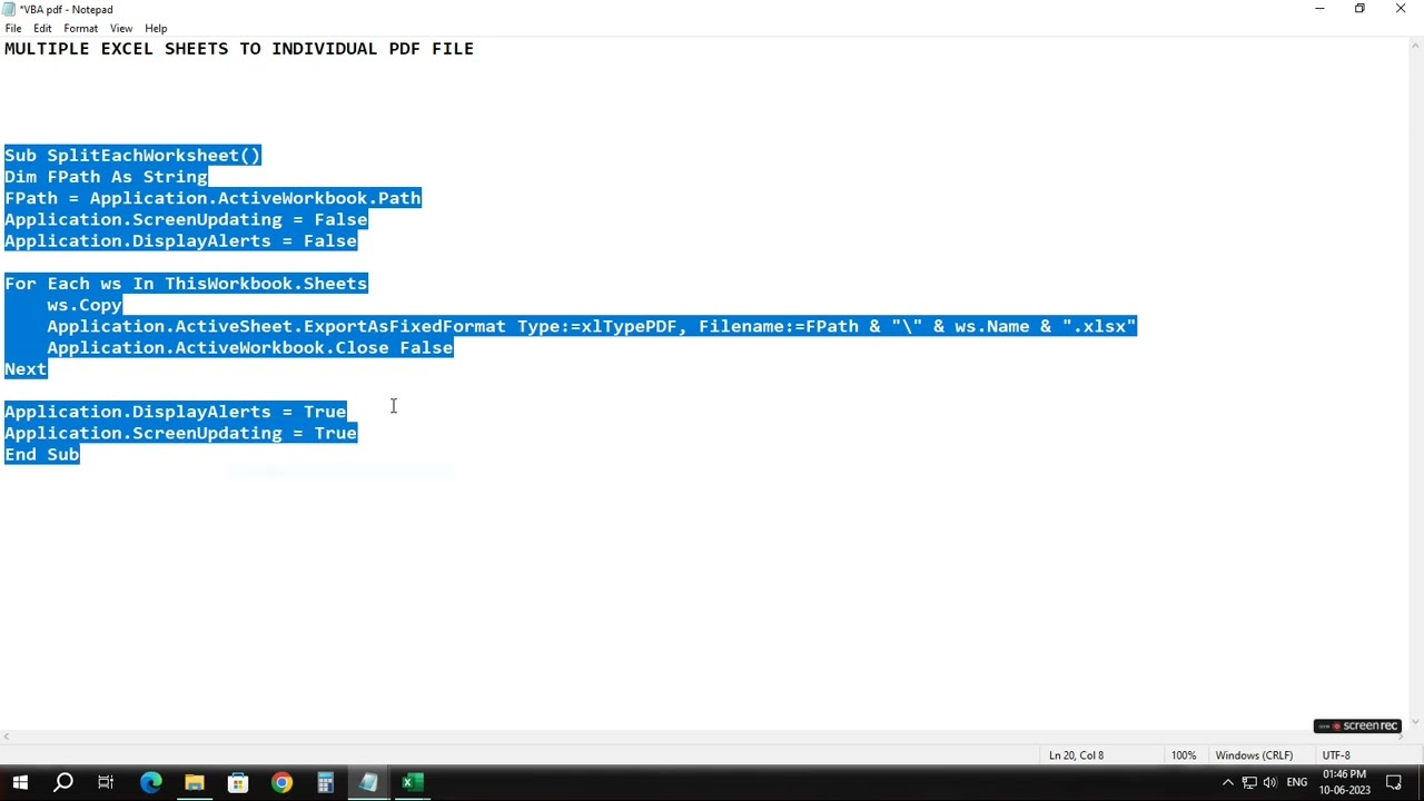 Convert Multiple Excel Sheets to PDFs with VBA 📄