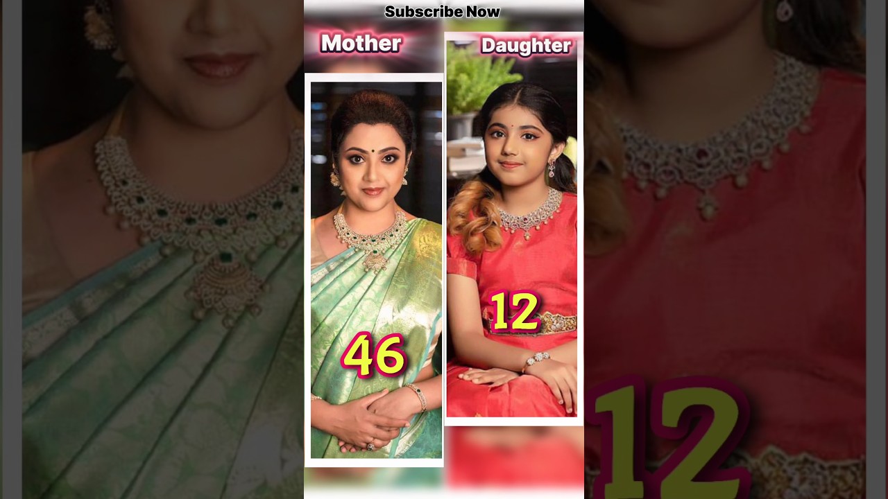 Tamil Heroine and Daughterš Real Age #jothika #meena #tamil