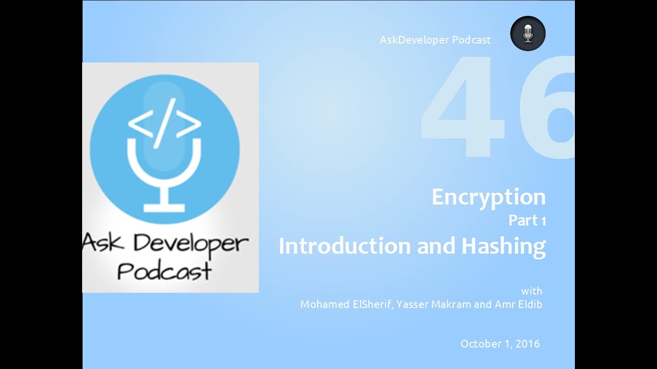 AskDeveloper Podcast #46: Cryptography Basics – Introduction & Hashing Explained 🔐