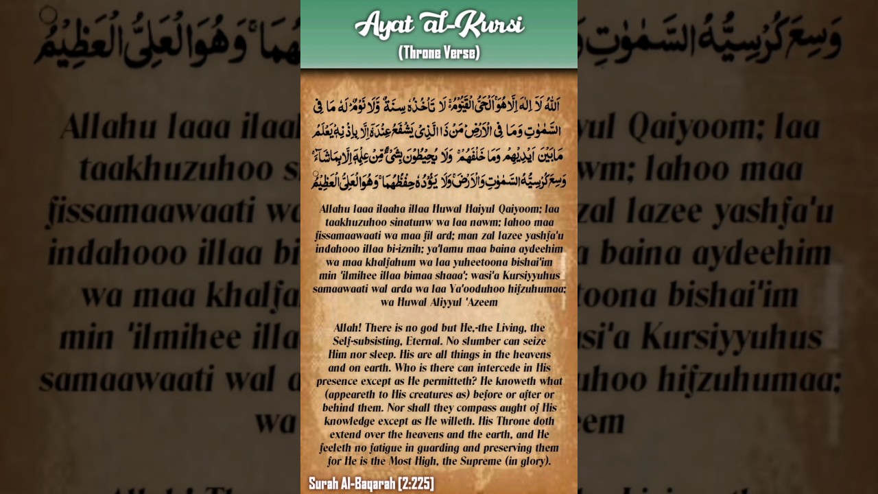 Ayat Al-Kursi Recitation | Surah Al-Baqarah 2:255 HD