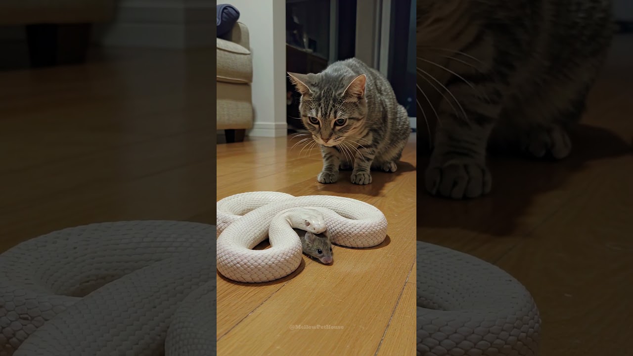 The Snake Protects the Mouse?! Even the Cat Is Stunned