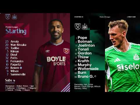 West Ham vs Newcastle - Premier League 2025/26 📻
