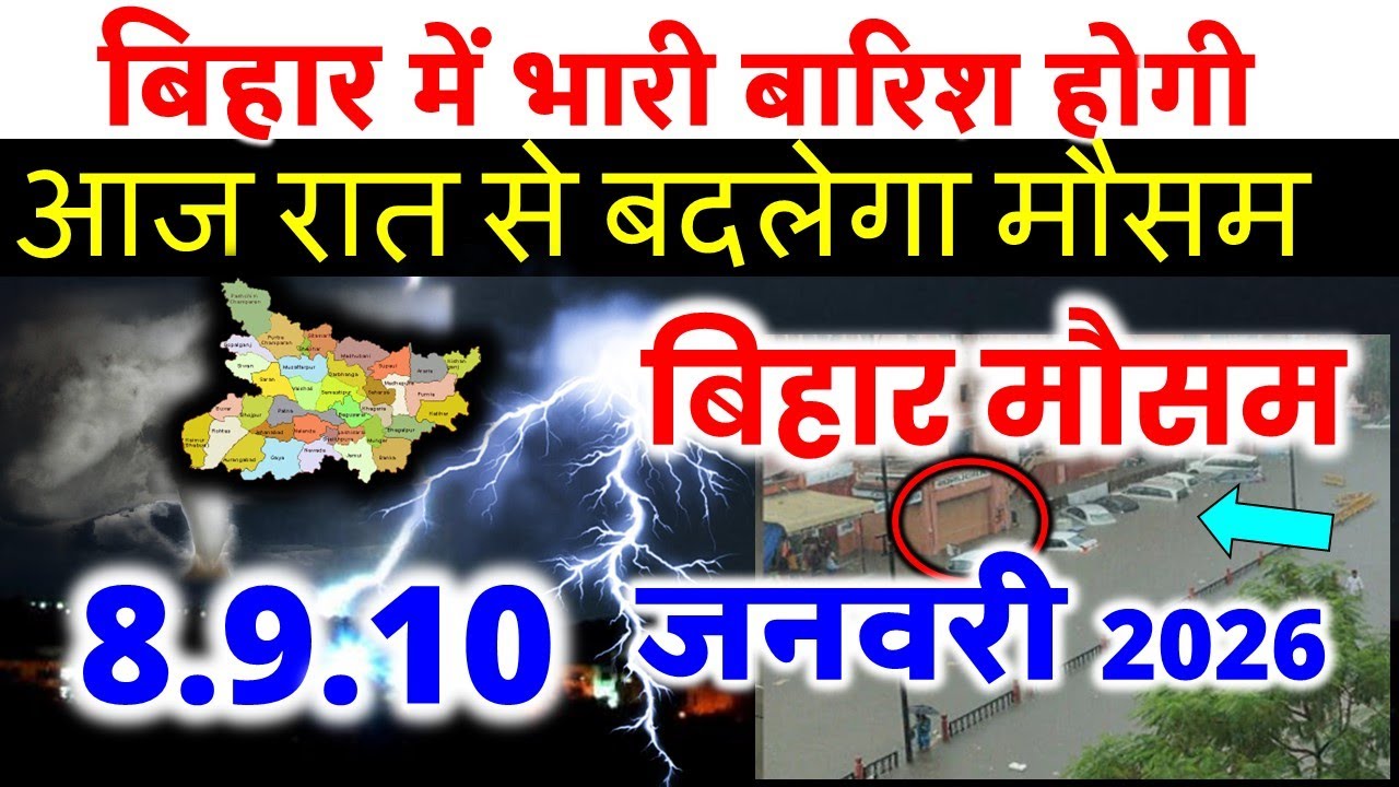 Bihar Weather Today | 8 Jan 2026 🌦️