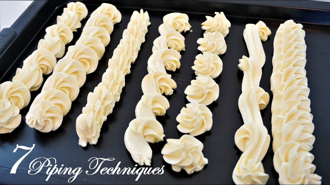 7 Basic Cake Border Techniques with 1 Tip ✨