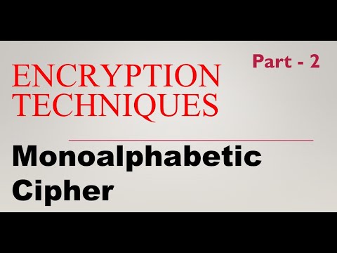 #5 | What is Monoalphabetic Substitution Cipher with in Hindi