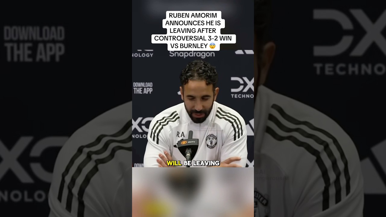 Ruben Amorim Announces Resignation After Manchester United's Narrow Win Over Burnley ⚽