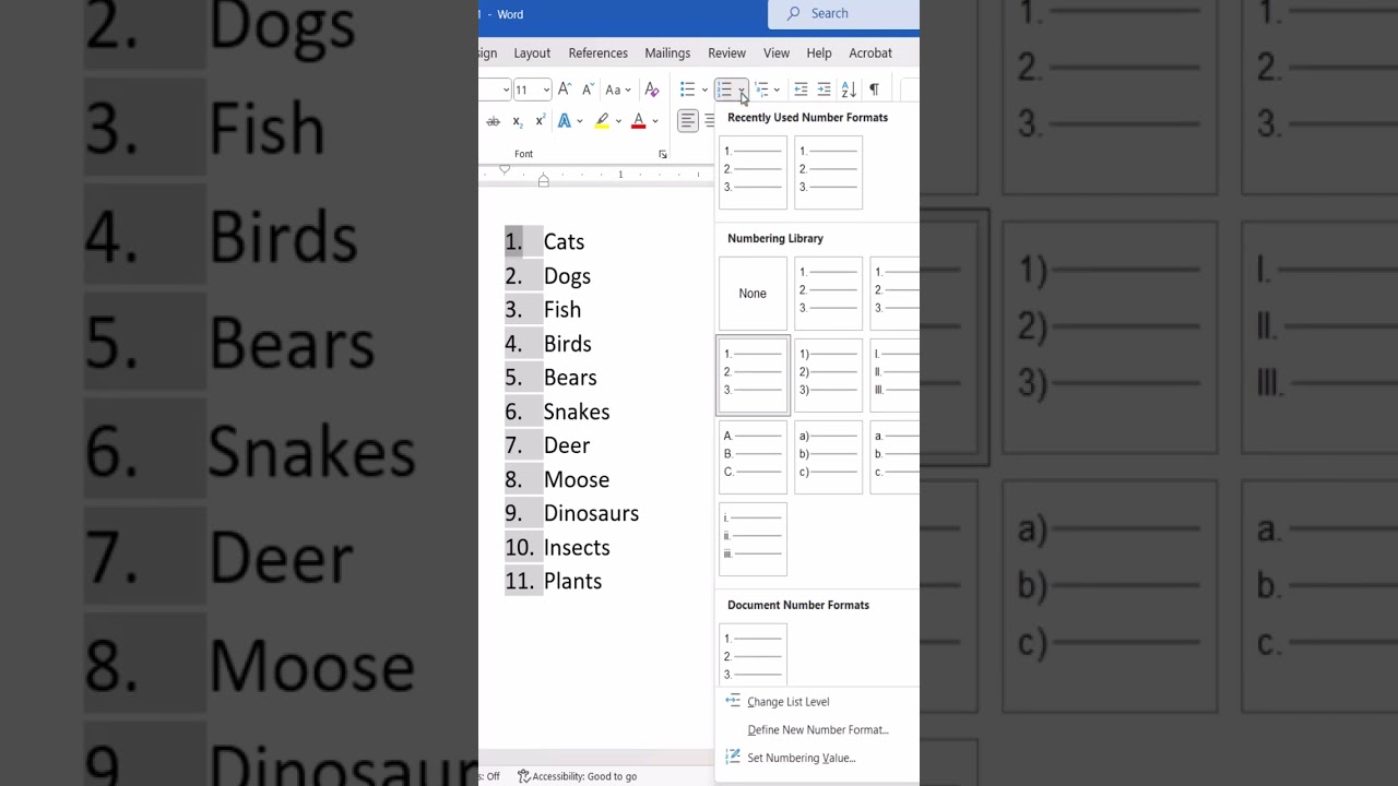 Align Periods in Numbered Lists in Word 📄