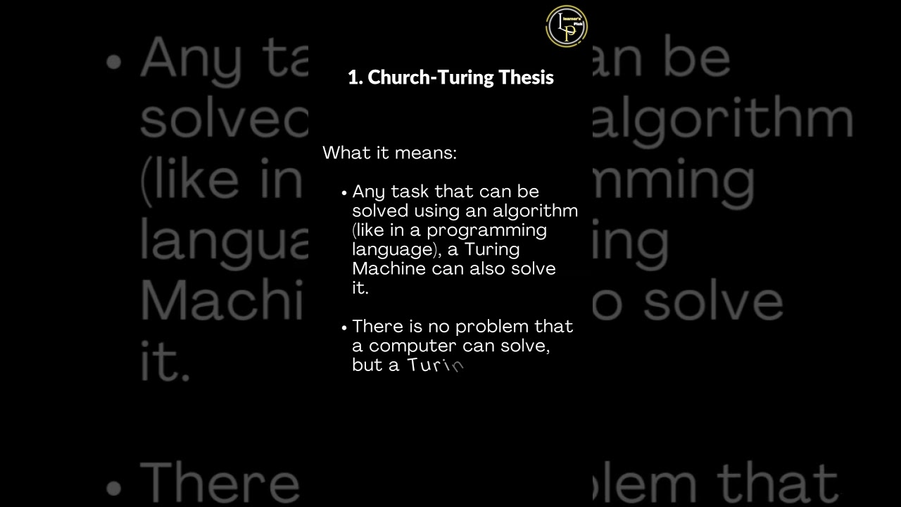 TAFL | CHURCH THESIS THEORY | UNIVERSAL TURING MACHING | AKTU | BTECH 2ND YEAR | @learnerspick_01