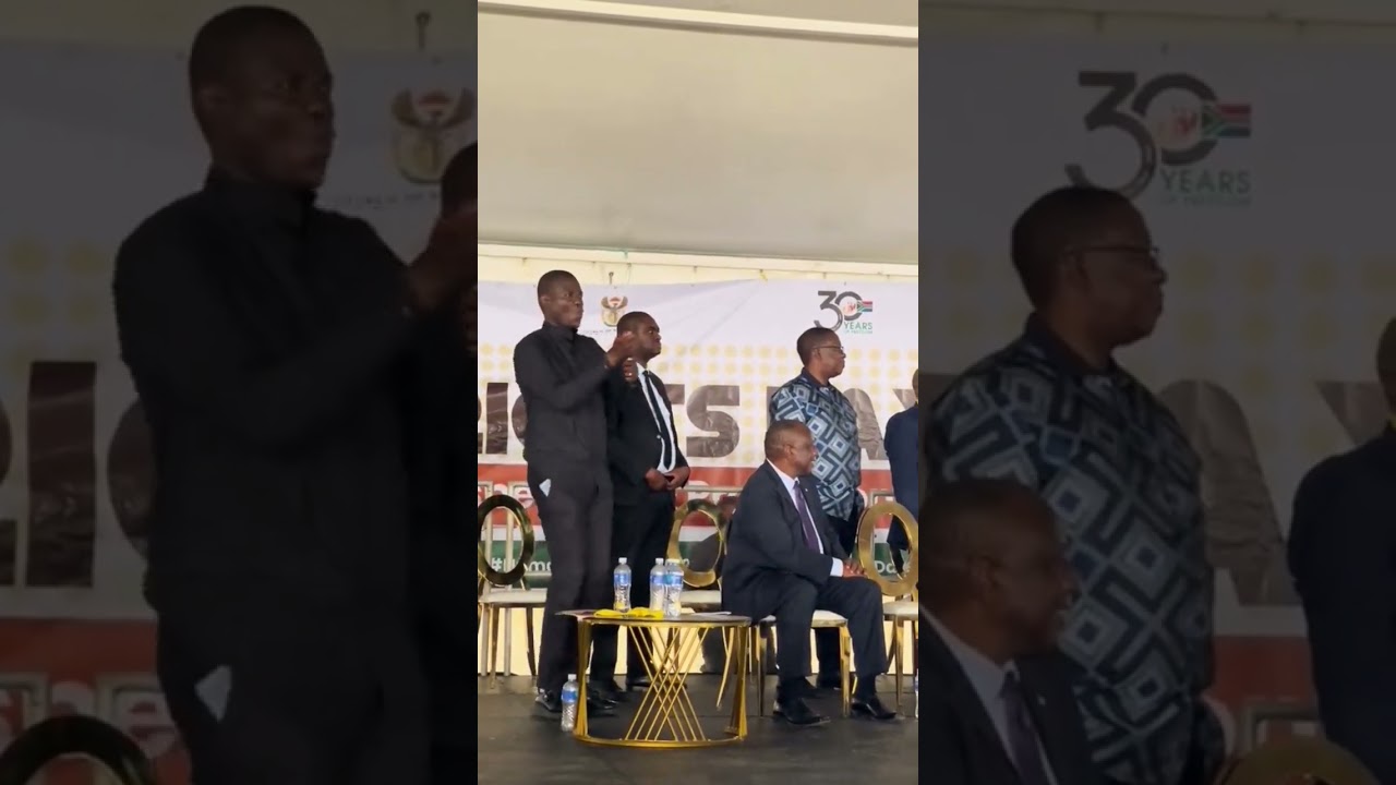 Justice Minister Ronald Lamola with President Ramaphosa