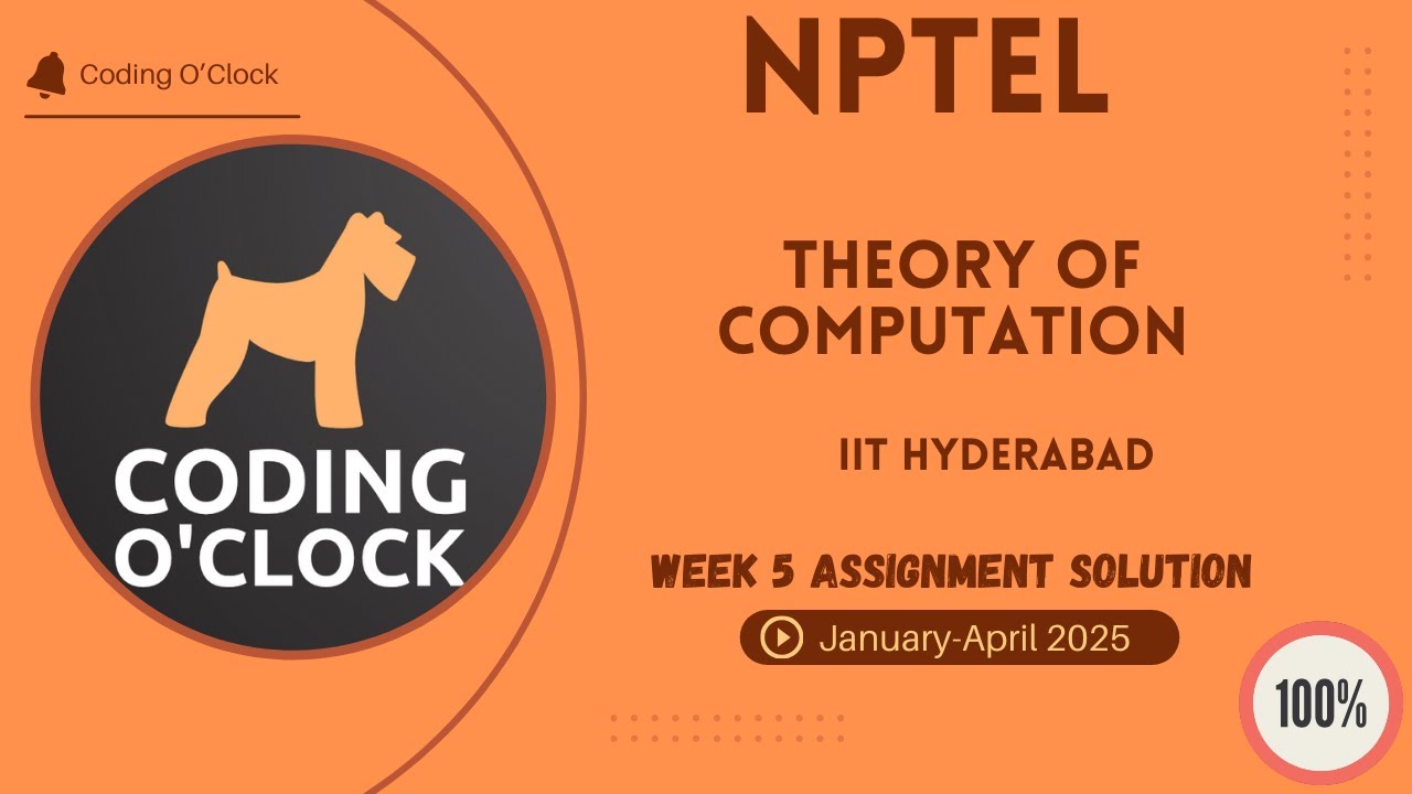 NPTEL Theory of Computation Week 5 Assignment Solutions - January to April 2025 by IIT Hyderabad