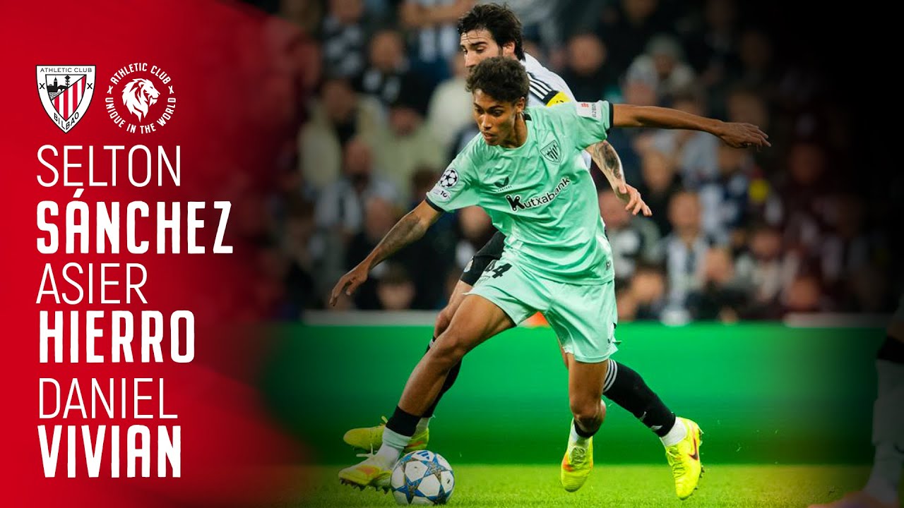 Selton, Hierro y Vivian tras la derrota del Athletic Club ante Newcastle en la Champions League