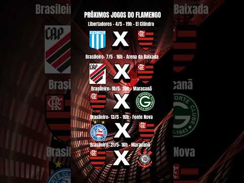 PRÓXIMOS JOGOS DO FLAMENGO pela Libertadores e Campeonato Brasileiro! Agenda cheia no Mengão!
