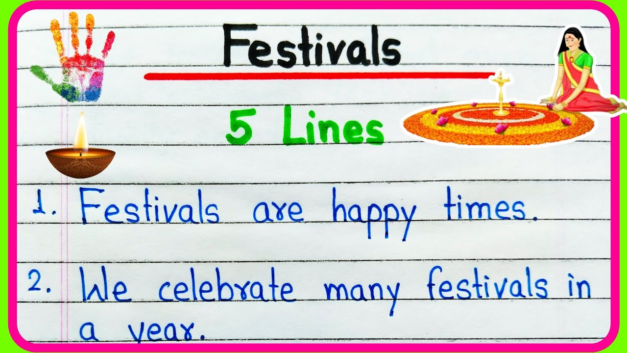 5 Short Essay on Festivals in 5 Lines 🎉