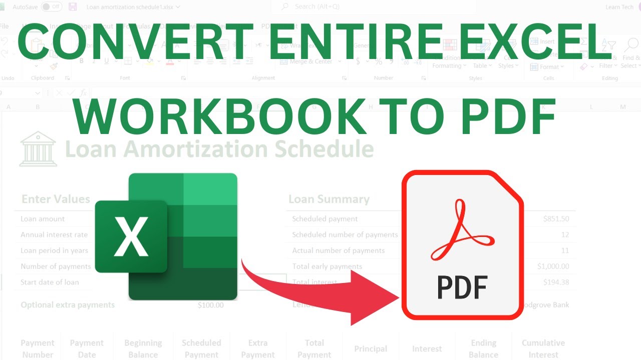 Guide to Converting an Entire Excel File to PDF