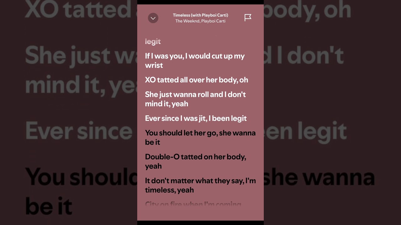 Timeless - The Weeknd & Playboi Carti Lyrics 🎶