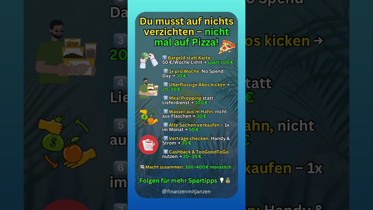 300€ sparen ohne Verzicht 💰 Tipps für Finanzen