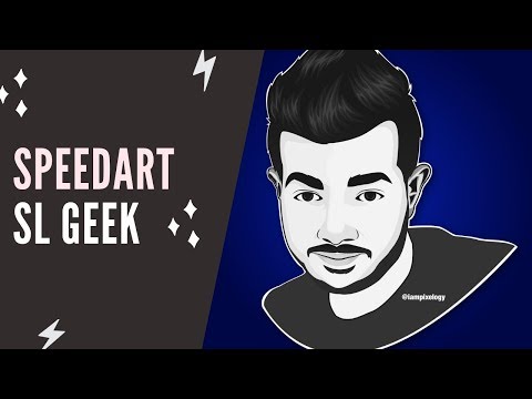 Cartoon Speedart / Adobe Illustrator | Minimalist Vector Art | SL Geek