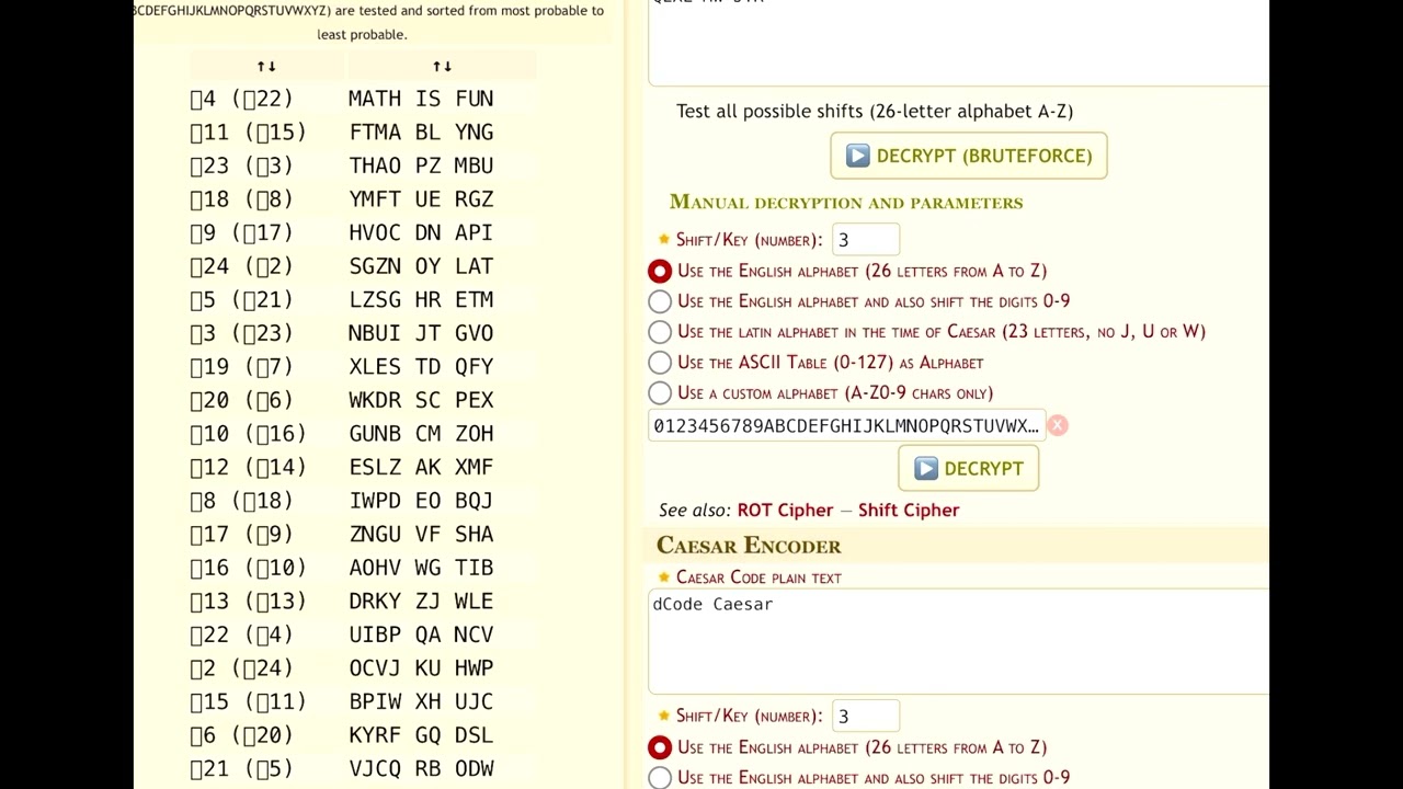 Encryption and Caesar Cipher