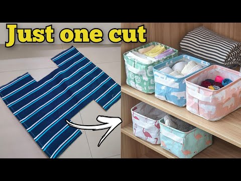 फ्री में बनाये | Saree/Suit/Shirt Organizer Box | Fabric Storage basket | Easy Fabric Storage basket